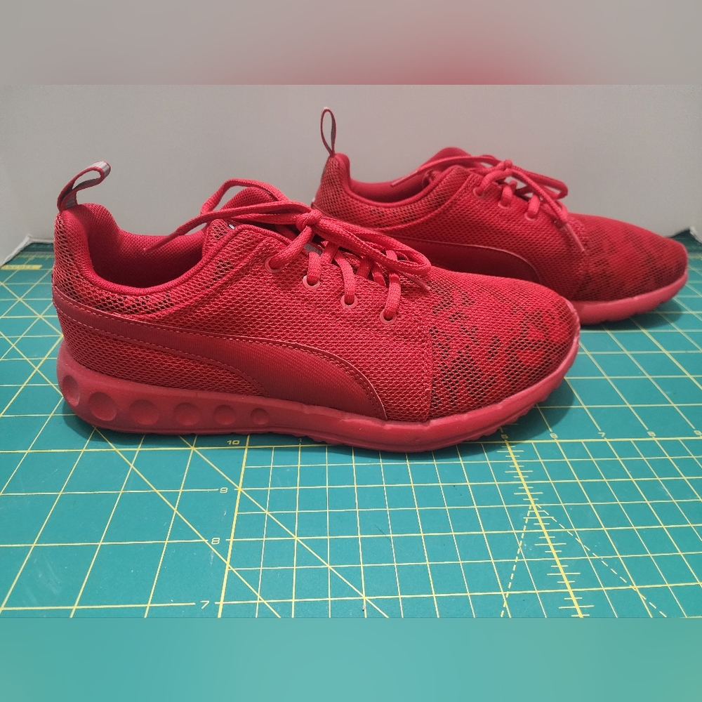 NWOT Puma Men's Carson Sneaker, High Risk Red Silver, 7 M US